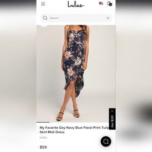 My Favorite Day Navy Blue Floral Print Dress